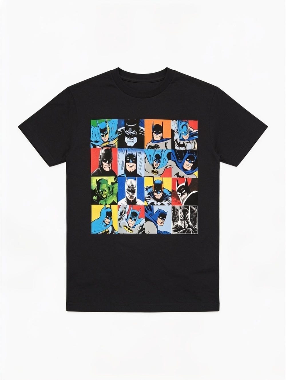 Batman 75th Anniversary Collage Men’s Small Black Graphic T-Shirt DC Comics NWT